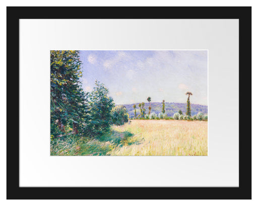 Alfred Sisley - Sahurs Meadows in Morning Sun  Passepartout Rechteckig 30