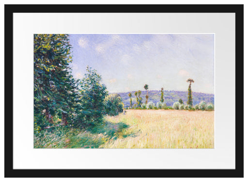 Alfred Sisley - Sahurs Meadows in Morning Sun  Passepartout Rechteckig 40