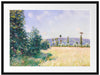 Alfred Sisley - Sahurs Meadows in Morning Sun  Passepartout Rechteckig 80