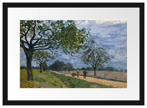 Alfred Sisley - The Road from Versailles to Louvecienne Passepartout Rechteckig 40