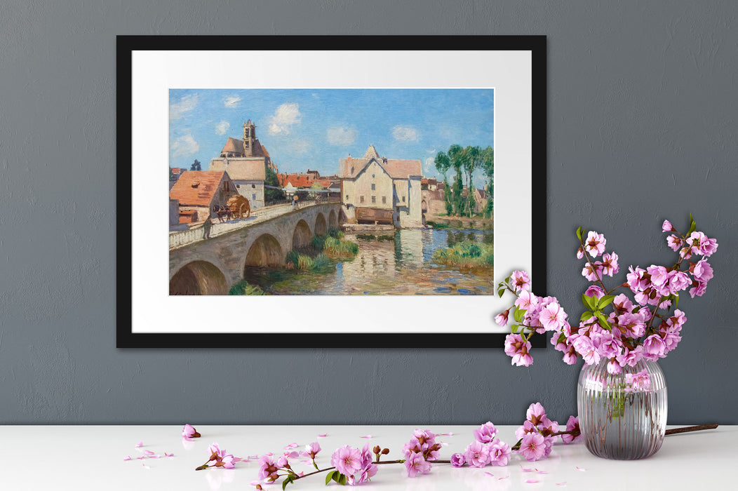 Alfred Sisley - Le pont de Moret Passepartout Dateil Rechteckig