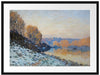 Alfred Sisley - Port Marly White Frost  Passepartout Rechteckig 80