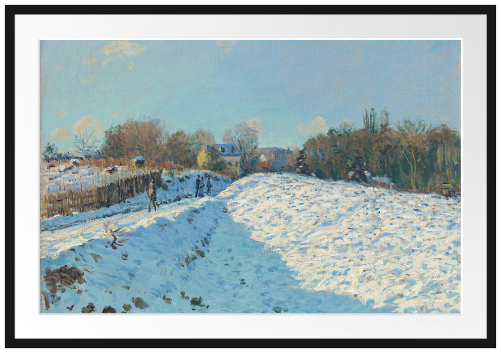 Alfred Sisley - Snow Effect at Louveciennes  Passepartout Rechteckig 100