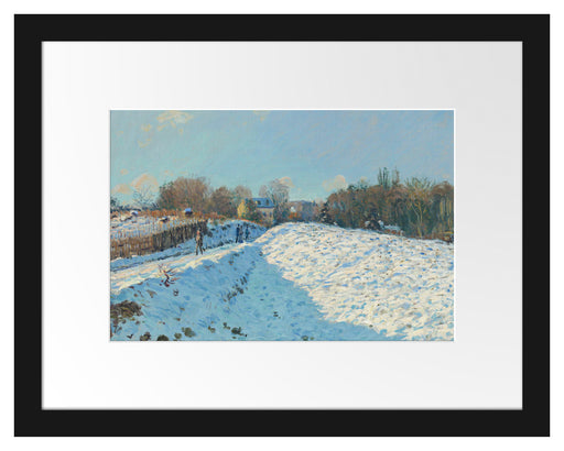 Alfred Sisley - Snow Effect at Louveciennes  Passepartout Rechteckig 30