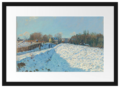 Alfred Sisley - Snow Effect at Louveciennes  Passepartout Rechteckig 40