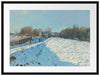 Alfred Sisley - Snow Effect at Louveciennes  Passepartout Rechteckig 80