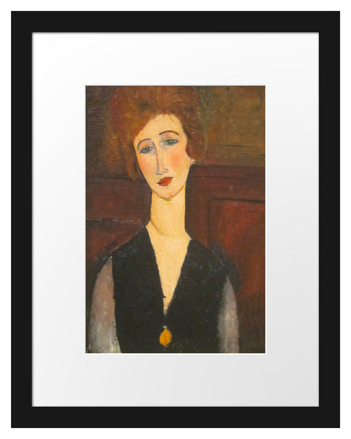 Amedeo Modigliani - Portrait einer Frau Passepartout Rechteckig 30
