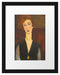 Amedeo Modigliani - Portrait einer Frau Passepartout Rechteckig 30