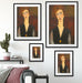 Amedeo Modigliani - Portrait einer Frau Passepartout Wohnzimmer Rechteckig