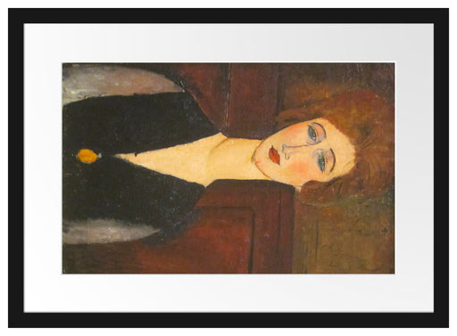 Amedeo Modigliani - Portrait einer Frau Passepartout Rechteckig 40