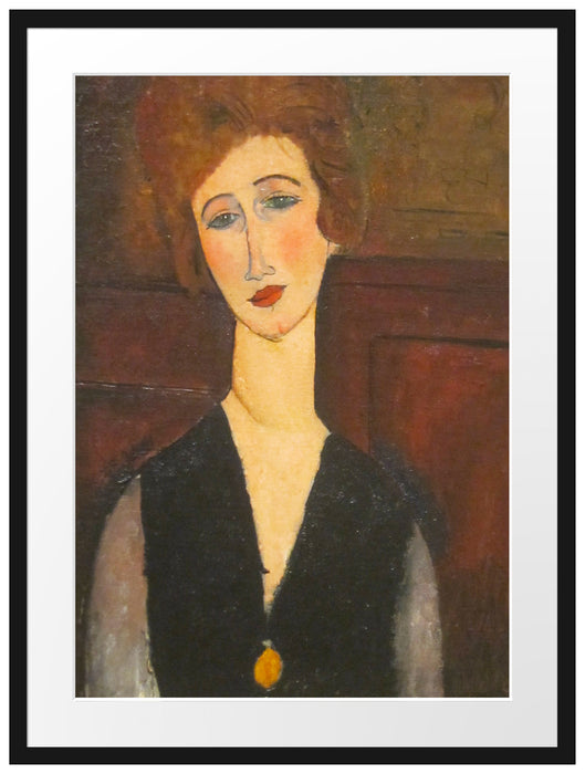 Amedeo Modigliani - Portrait einer Frau Passepartout Rechteckig 80