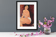 Amedeo Modigliani - Sitzende Nackte auf Divan Passepartout Dateil Rechteckig