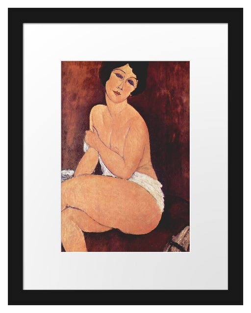 Amedeo Modigliani - Sitzende Nackte auf Divan Passepartout Rechteckig 30