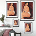 Amedeo Modigliani - Sitzende Nackte auf Divan Passepartout Wohnzimmer Rechteckig