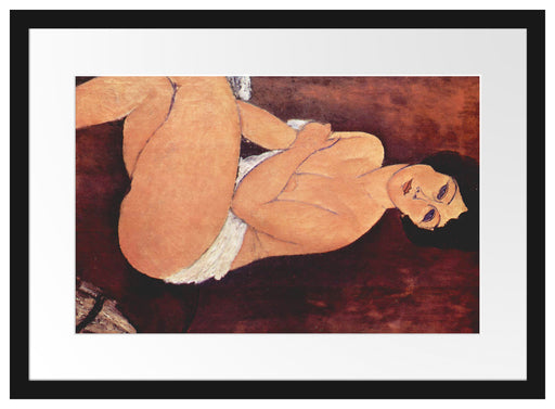Amedeo Modigliani - Sitzende Nackte auf Divan Passepartout Rechteckig 40