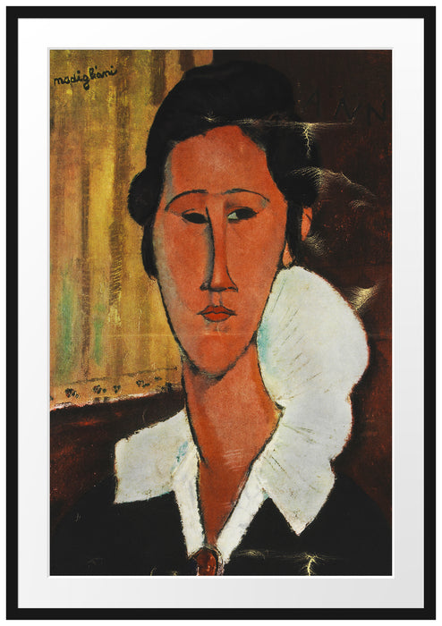 Amedeo Modigliani - Portrait von Hanka Zborowska  Passepartout Rechteckig 100