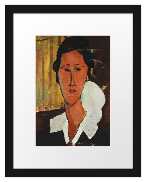 Amedeo Modigliani - Portrait von Hanka Zborowska  Passepartout Rechteckig 30