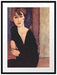 Amedeo Modigliani - Sitzende Frau  Passepartout Rechteckig 80