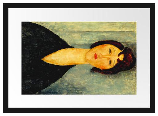 Amedeo Modigliani - Portrait einer jungen Frau  Passepartout Rechteckig 40