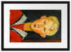 Amedeo Modigliani - Der Junge mit den blauen Augen  Passepartout Rechteckig 40