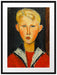 Amedeo Modigliani - Der Junge mit den blauen Augen  Passepartout Rechteckig 80