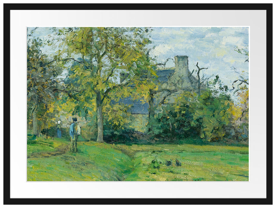 Camille Pissarro - LA MAISON DE PIETTE À MONTFOUCAULT  Passepartout Rechteckig 80