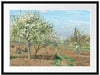 Camille Pissarro - Orchard in Blossom Louveciennes  Passepartout Rechteckig 80