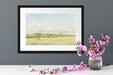 Camille Pissarro - Landscape with Wheat Field  Passepartout Dateil Rechteckig