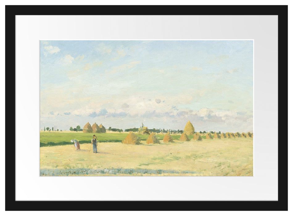 Camille Pissarro - Landscape with Wheat Field  Passepartout Rechteckig 40