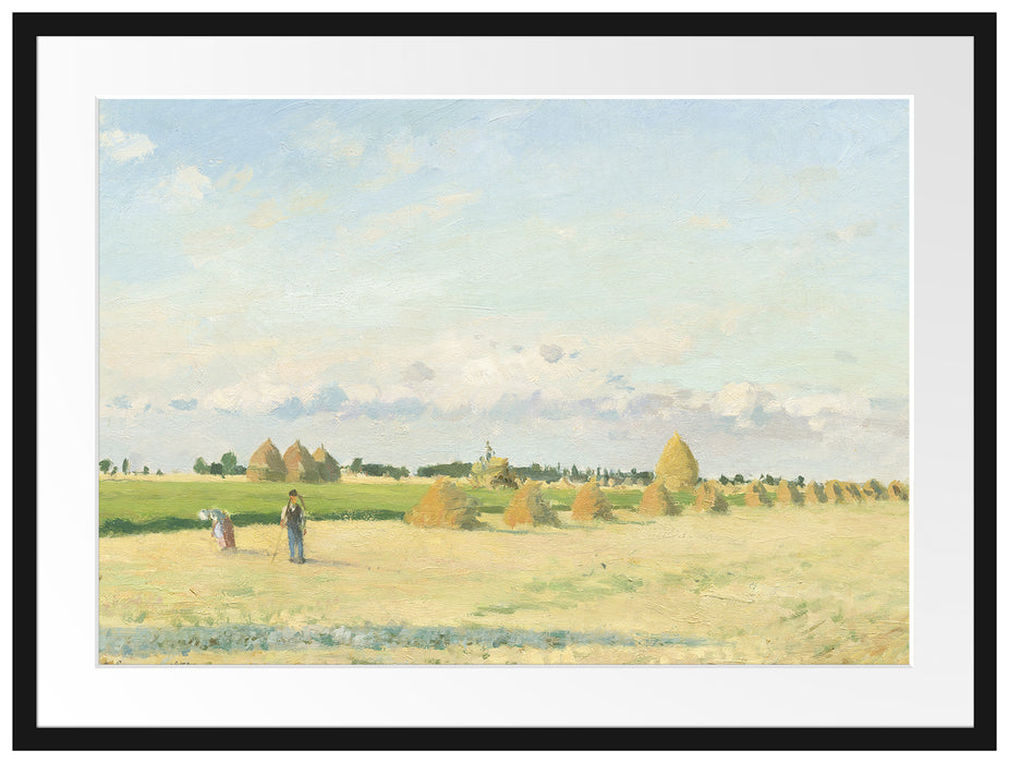 Camille Pissarro - Landscape with Wheat Field  Passepartout Rechteckig 80