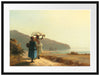 Camille Pissarro - Deux femmes causant au bord de la me Passepartout Rechteckig 80