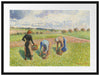 Camille Pissarro - PAYSANNES RAMASSANT DES HERBES ÉRAG Passepartout Rechteckig 80