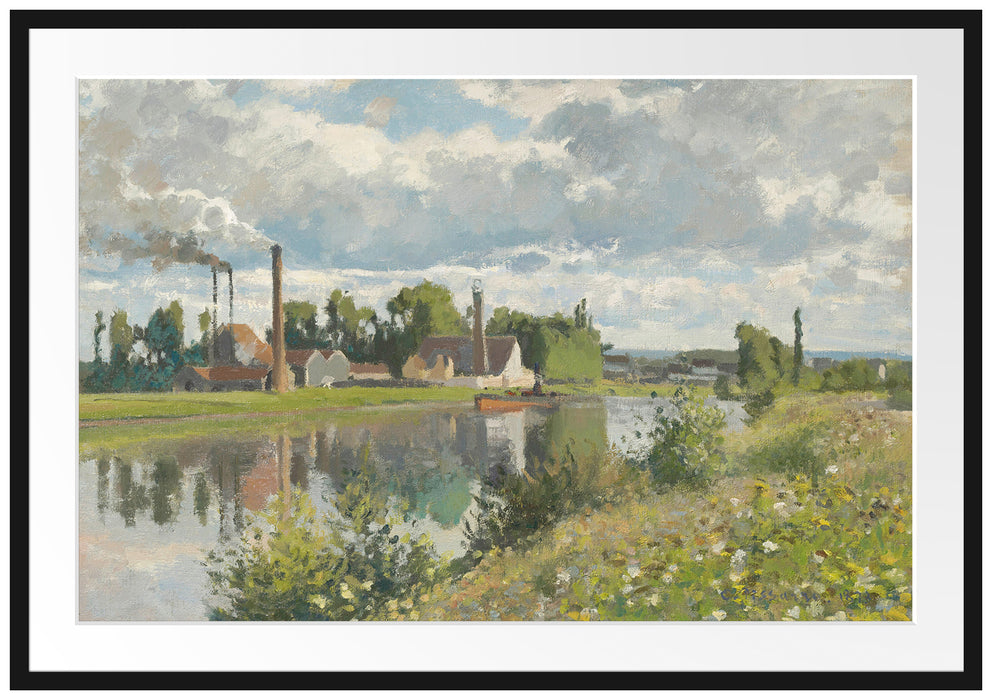 Camille Pissarro - Usine au bord de l'Oise Saint-Ouen L Passepartout Rechteckig 100