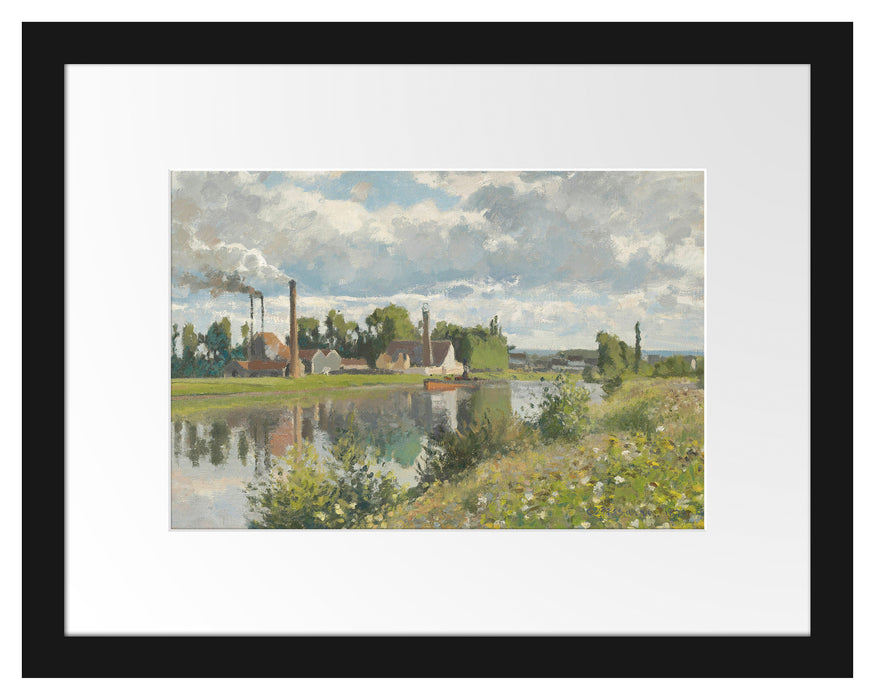 Camille Pissarro - Usine au bord de l'Oise Saint-Ouen L Passepartout Rechteckig 30