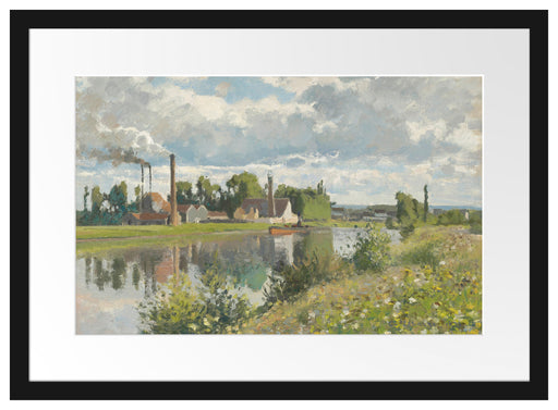 Camille Pissarro - Usine au bord de l'Oise Saint-Ouen L Passepartout Rechteckig 40