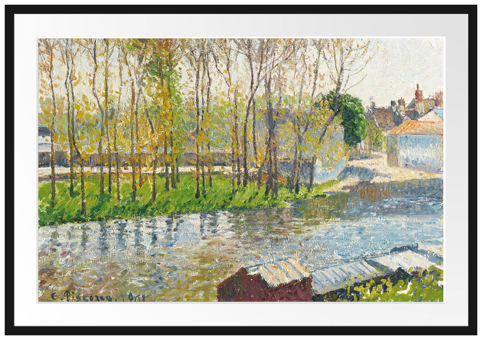 Camille Pissarro - BORDS DU LOING À MORET  Passepartout Rechteckig 100