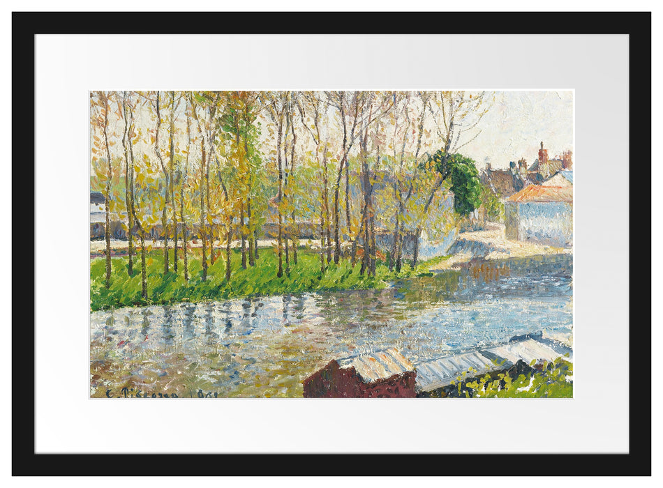 Camille Pissarro - BORDS DU LOING À MORET  Passepartout Rechteckig 40