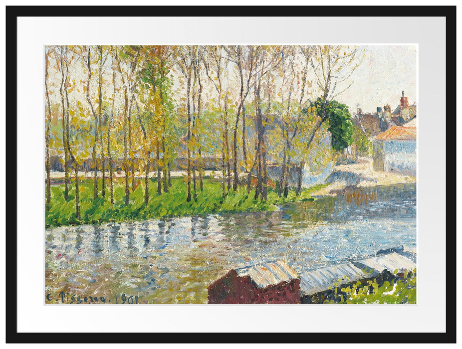 Camille Pissarro - BORDS DU LOING À MORET  Passepartout Rechteckig 80
