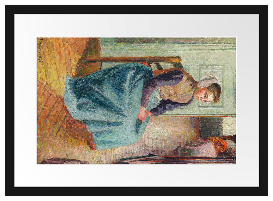 Camille Pissarro - PETITE BONNE FLAMANDE DITE LA ROSA Passepartout Rechteckig 40