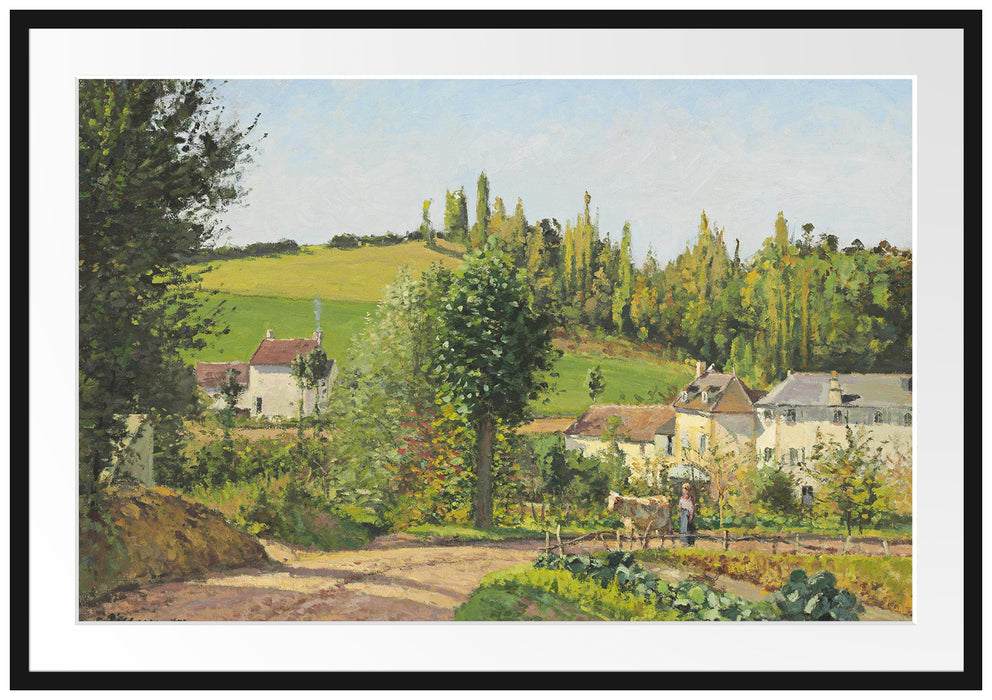 Camille Pissarro - Hameau aux environs de Pontoise  Passepartout Rechteckig 100