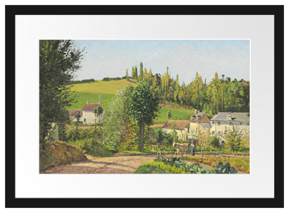 Camille Pissarro - Hameau aux environs de Pontoise  Passepartout Rechteckig 40