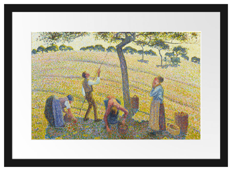 Camille Pissarro - Apple Harvest Passepartout Rechteckig 40