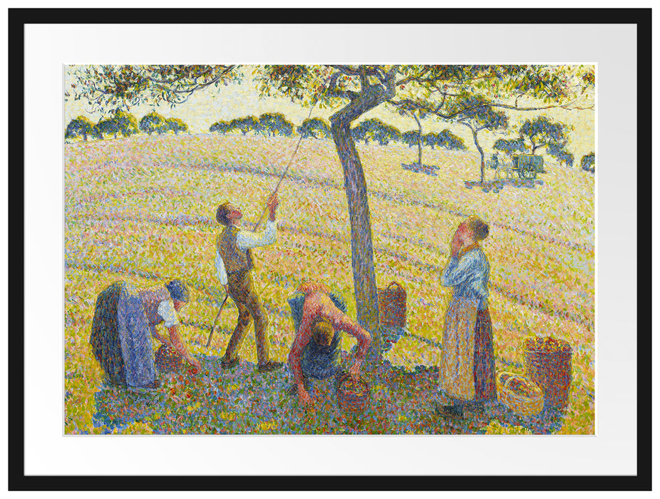 Camille Pissarro - Apple Harvest Passepartout Rechteckig 80