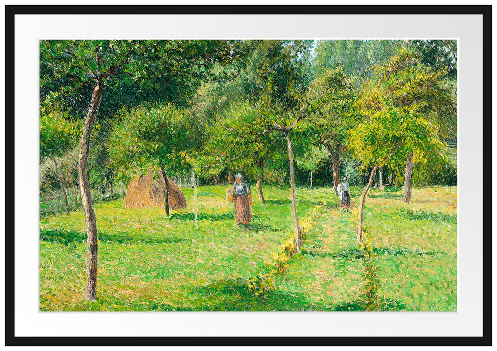 Camille Pissarro - Le jardin à Éragny Passepartout Rechteckig 100