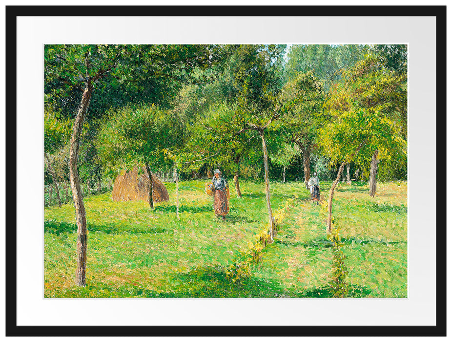 Camille Pissarro - Le jardin à Éragny Passepartout Rechteckig 80