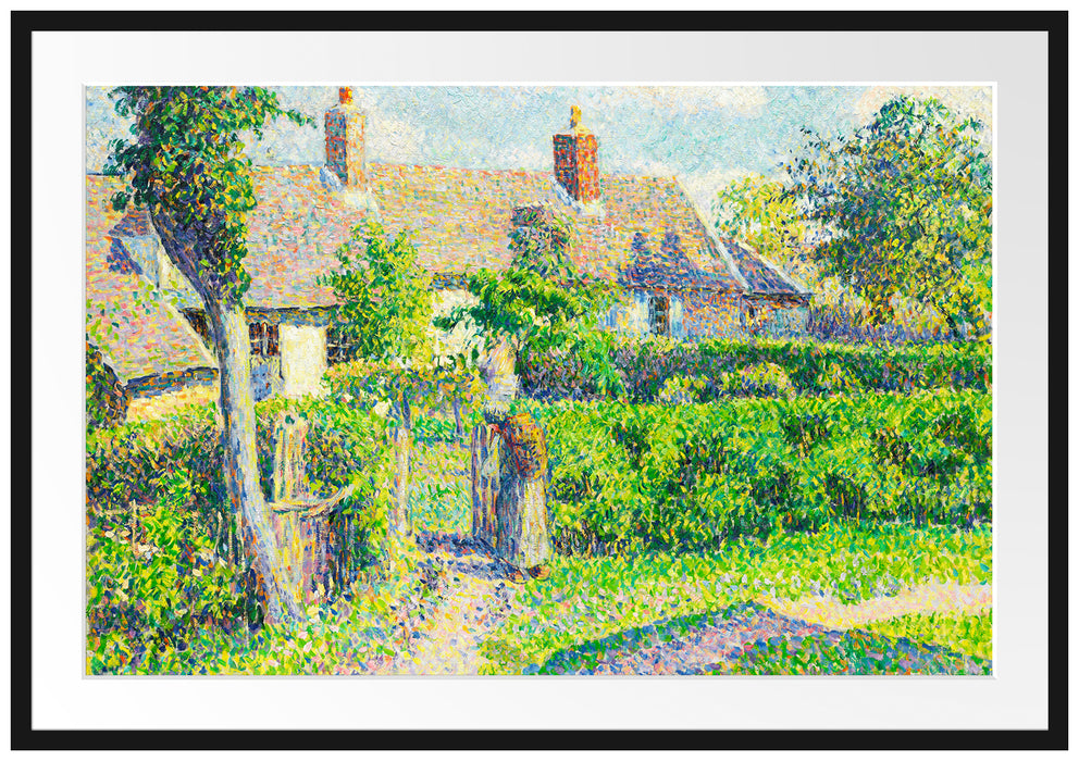 Camille Pissarro - Maisons de paysans  Passepartout Rechteckig 100