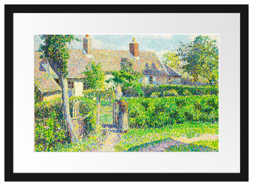 Camille Pissarro - Maisons de paysans  Passepartout Rechteckig 40