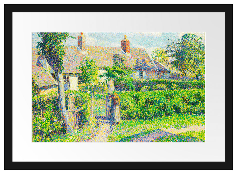 Camille Pissarro - Maisons de paysans  Passepartout Rechteckig 40