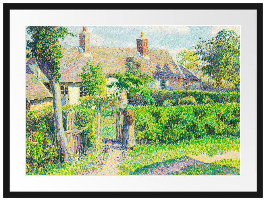 Camille Pissarro - Maisons de paysans  Passepartout Rechteckig 80