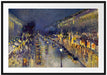 Camille Pissarro - The Boulevard Montmartre at Night  Passepartout Rechteckig 100